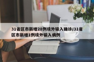 31省区市新增28例境外输入确诊/31省区市新增1例境外输入病例