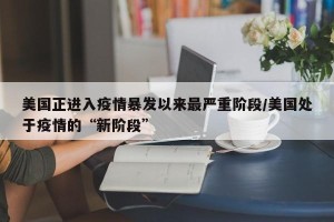 美国正进入疫情暴发以来最严重阶段/美国处于疫情的“新阶段”
